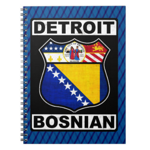 Caderno Espiral Detroit Bosnian American Notepad