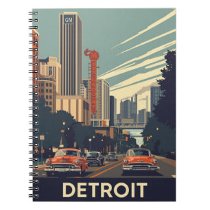 Caderno Espiral Detroit Classic City