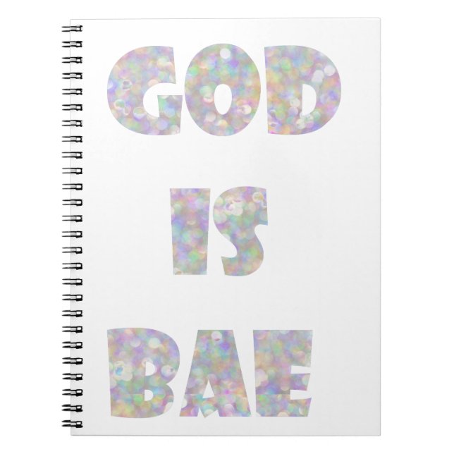 Caderno Espiral deus é bae (Frente)
