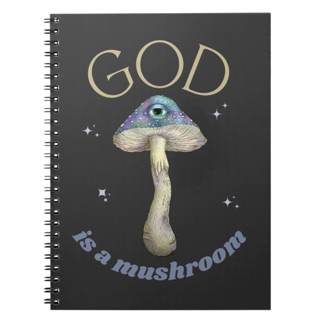 Caderno Espiral Deus é um estilo de colheita Mushroom (Frente)