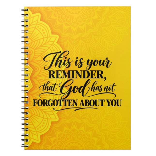 Caderno Espiral Deus não se esqueceu (Frente)