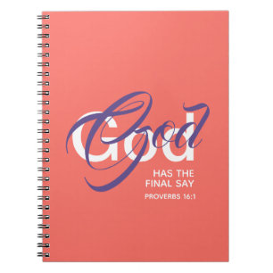 Caderno Espiral DEUS TEM O ÚLTIMO DIÁRIO: Coral-Escritura Cristã