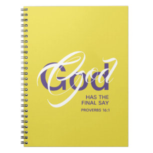 Caderno Espiral DEUS TEM O ÚLTIMO DIZER Amarelo da Escritura Cris