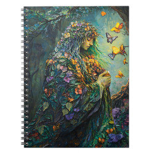 Caderno Espiral Deusa da Floresta Encantada com Borboletas (3)