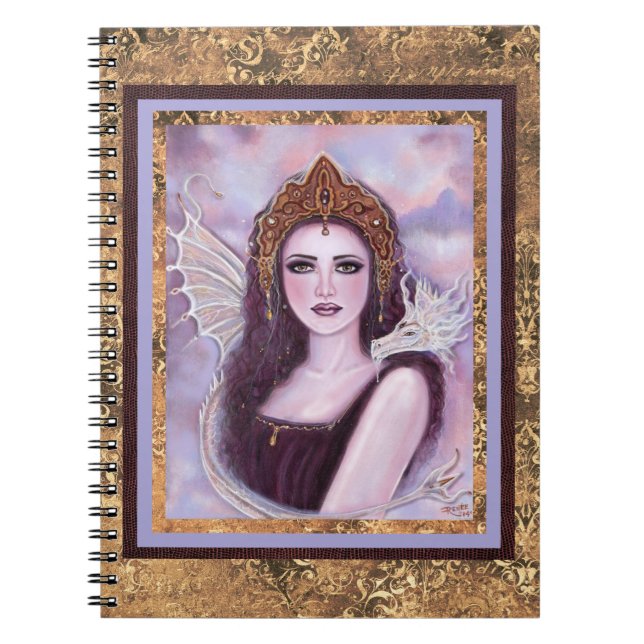 Caderno Espiral Deusa grega demeter de Renee Lavoie (Frente)