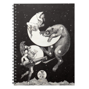 Caderno Espiral Deusa Lunar Celestial Antiga & Ursa Maior