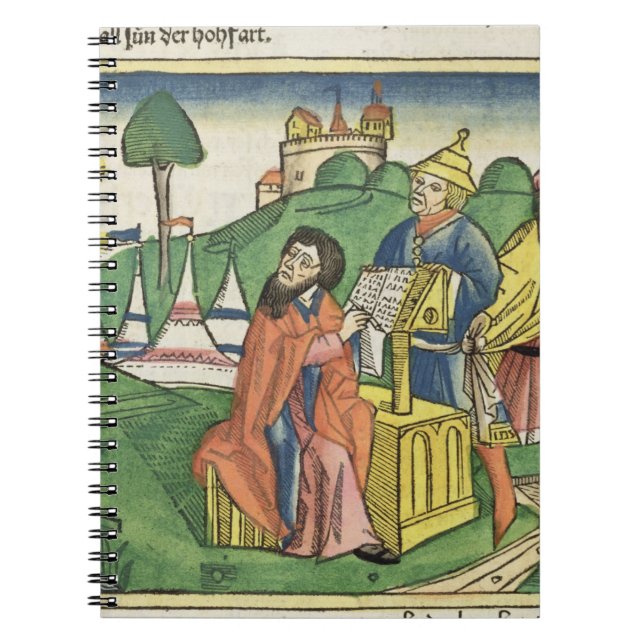Caderno Espiral Deuteronomy: Frontispiece em que o deus faz o L (Frente)