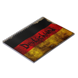 Caderno Espiral Deutsch Flagge - Vintage...