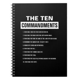 Caderno Espiral Dez Mandamentos de Bíblias Religiosa Cristã Verso