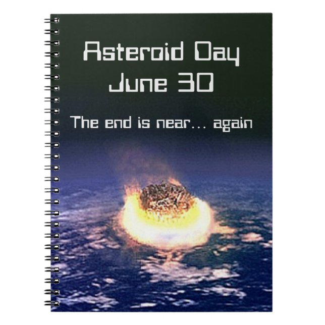Caderno Espiral Dia Asteroide 30 de junho (Frente)