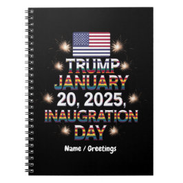 Caderno Espiral Dia da Inauguração do Trump 20 de janeiro de 2025