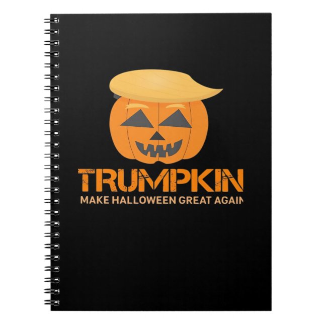 Caderno Espiral Dia de as Bruxas engraçado Trumpkin - Fazer Excele (Frente)