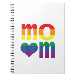 Caderno Espiral Dia de as mães LGBT do Orgulho LGBT do Arco-Íris
