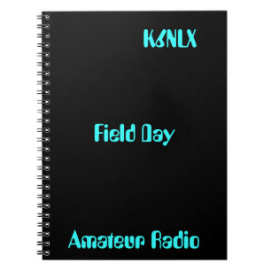 Caderno Espiral Dia de Campo de Sinal de Chamada Rádio Amador