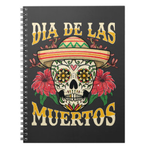 Caderno Espiral Dia De Las Muertos Dia dos Mortos