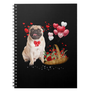 Caderno Espiral Dia de os namorados Cardíaco Balão de Cachorro Cor