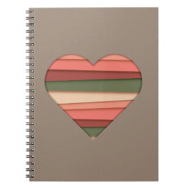 Caderno Espiral Dia de os namorados com amor cardíaco