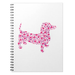 Caderno Espiral Dia de os namorados Dachshund