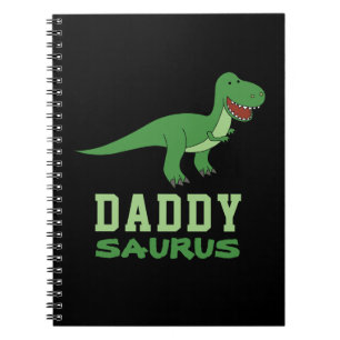 Caderno Espiral Dia de os pais de Pai Dino Daddysaurus Dinosaur T-