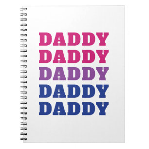 Caderno Espiral Dia de os pais de Pai do Orgulho Bissexual LGBTQ