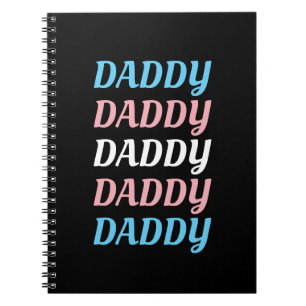 Caderno Espiral Dia de os pais de Pai do Orgulho Transgênero do Pa