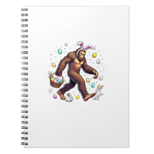 Caderno Espiral Dia de Páscoa do Pé Grande Engraçado Sasquatch Coe