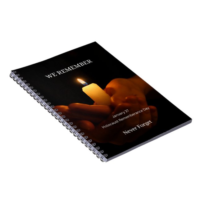 Caderno Espiral Dia de Recordação do Holocausto (Lado Direito)