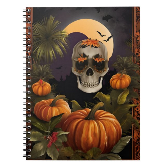 Caderno Espiral Dia do Notebook Tropical Morto (Frente)