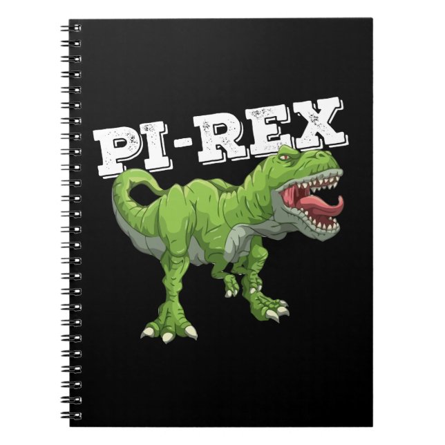 Caderno Espiral Dia do Pi Rex Dinossauro Matemática (Frente)