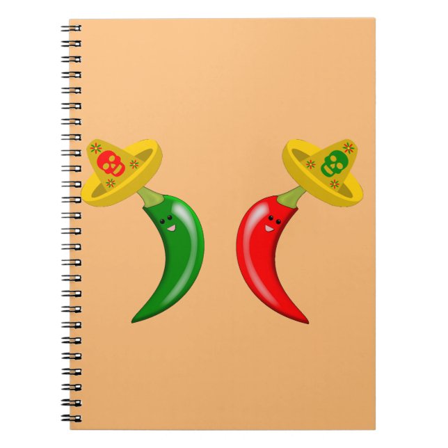 Caderno Espiral Dia dos Mortos do Chile Mexicano (Frente)