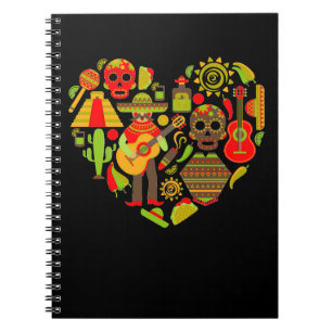 Caderno Espiral Dia dos mortos mexicano México