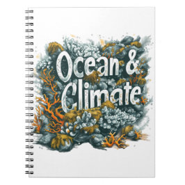 Caderno Espiral Dia dos Oceanos - Texto sobre Oceanos e Clima com