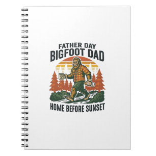 Caderno Espiral Dia dos Pais Camisa Bigfoot Pai O Homem O Mito O 