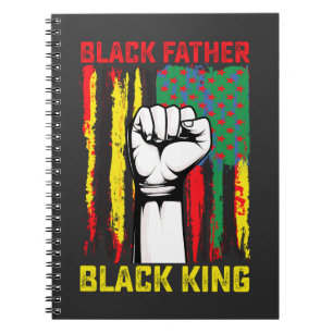 Caderno Espiral Dia dos Pais Negros Juneteenth Pai Rei Celebrando