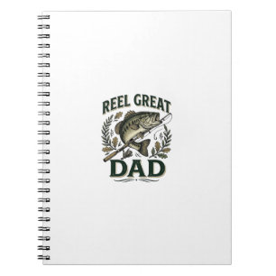 Caderno Espiral Dia dos Pais Reel Grande Pai Pesca Vintage