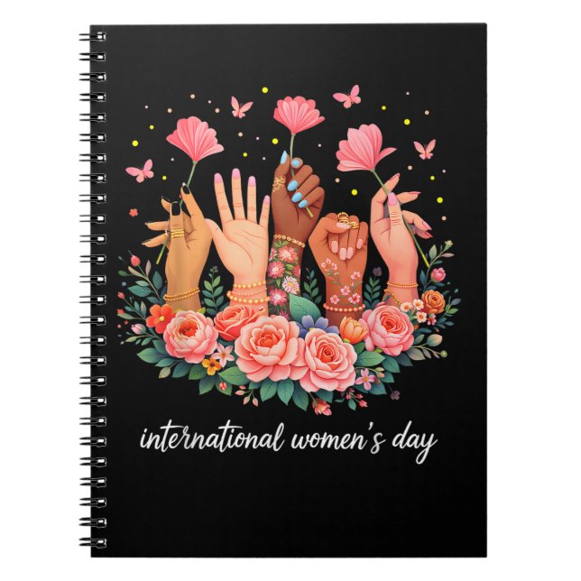 Caderno Espiral Dia Internacional da Mulher 8 Março 2026 (Frente)