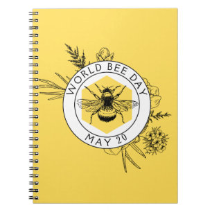 Caderno Espiral Dia Mundial da Abelha