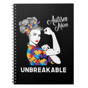 Caderno Espiral Dia Mundial da Consciência do Autismo numa plataf