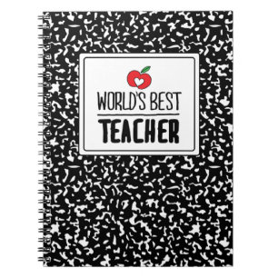 Caderno Espiral Dia Mundial de Professores de Melhor Apreciação