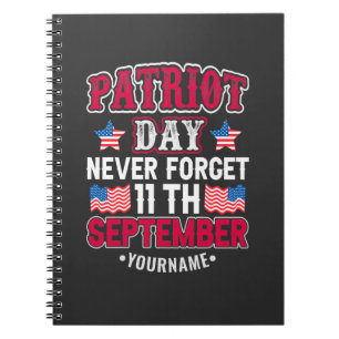 Caderno Espiral Dia Patriótico Nunca Esquece 9 11