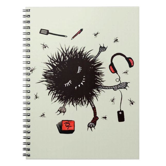 Caderno Espiral Dia Preguiçoso Relaxe Monstro E Sonho De Dia (Frente)