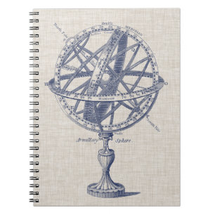 Caderno Espiral Diagrama da Esfera do Armilário