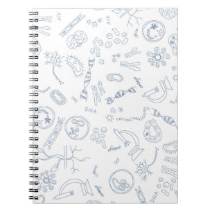 Caderno Espiral Diagramas científicos de biologia design