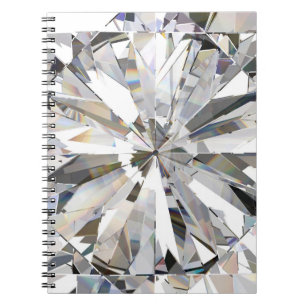 Caderno Espiral Diamante Realista: Fechamento 3D