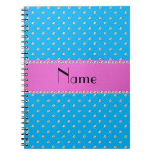 Caderno Espiral Diamantes azuis conhecidos personalizados
