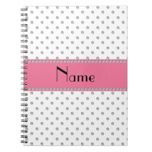 Caderno Espiral Diamantes brancos conhecidos personalizados