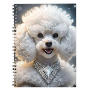 Caderno Espiral Diamond Diva: O Poodle Glamoroso em Sparkle