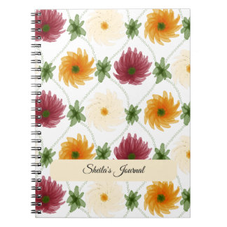 Caderno Espiral Diamond Lattice Pattern Multicoloured