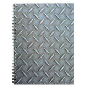 Caderno Espiral Diamond Plate Steel