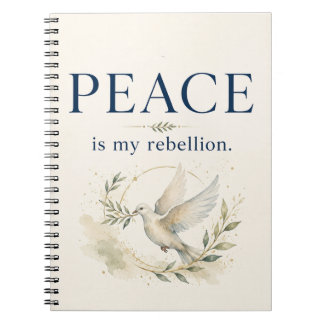 Caderno Espiral Diário A Paz É Minha Rebelião